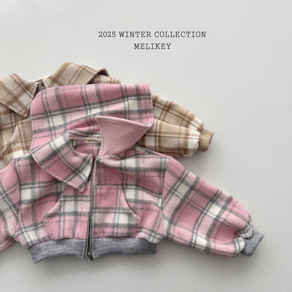 울체크세라집업