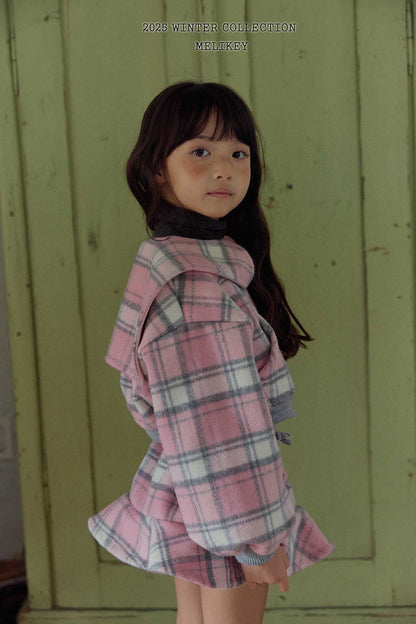 울체크세라집업