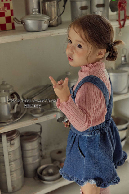 벨벳데님프릴멜빵