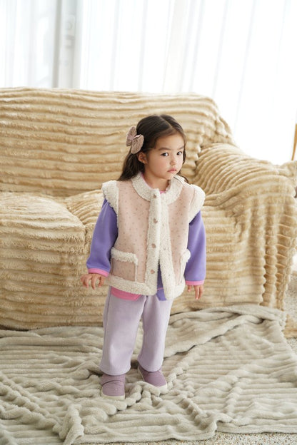 눈송이무스탕조끼