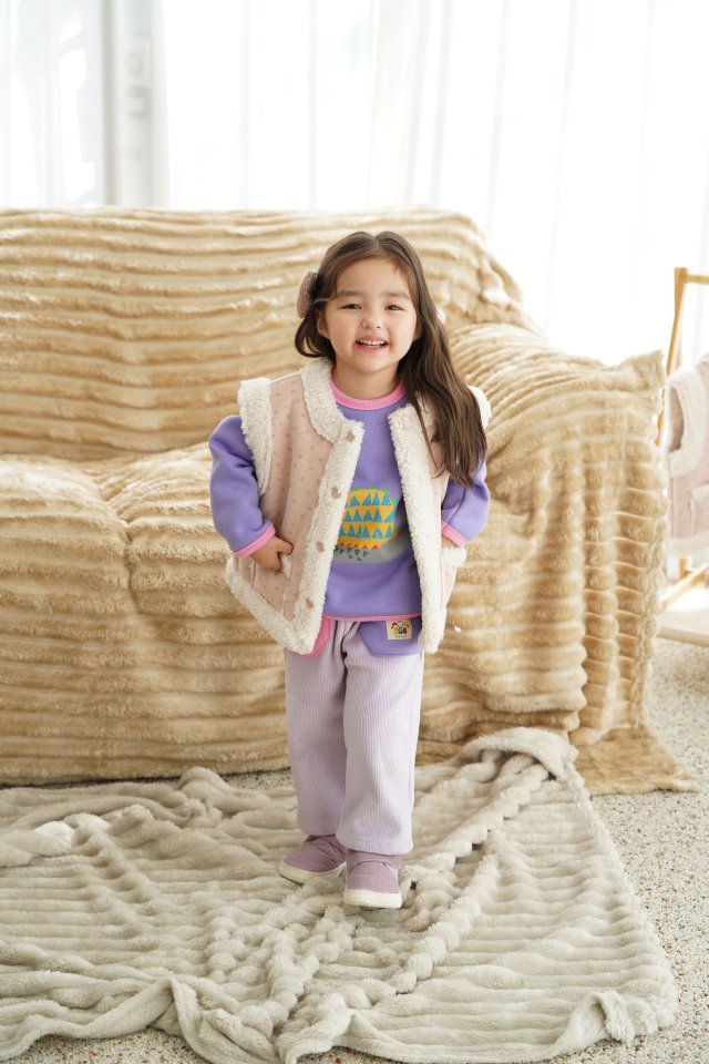 눈송이무스탕조끼